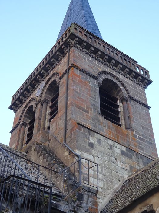 clocher, élévations ouest et sud