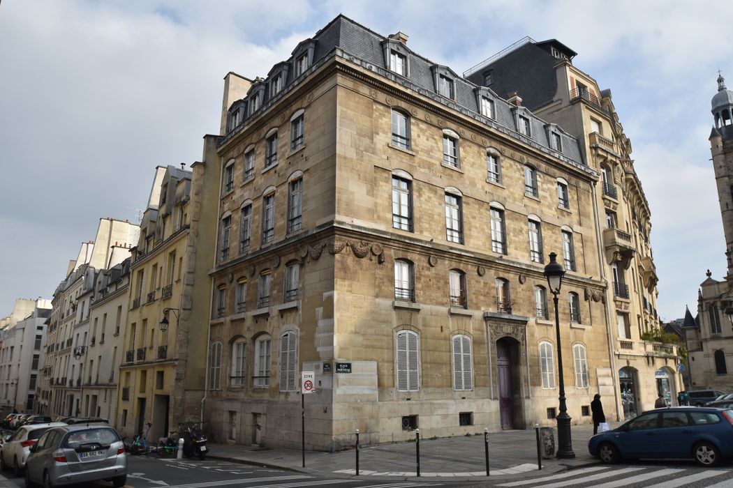 immeuble de la bibliothèque Jacques Doucet au n°8, façades sud et ouest sur rues