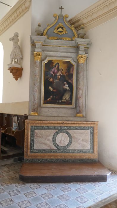 retable latéral sud, tableau : Donation du Rosaire - © Ministère de la Culture (France), Médiathèque du patrimoine et de la photographie, diffusion GrandPalaisRmn Photo