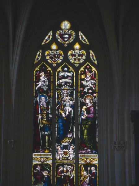 Chapelle, intérieur : vitrail du choeur