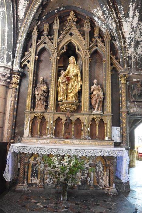 groupe sculpté : Sainte Anne et la Vierge, statues : Saint Antoine, saint Jean-Baptiste