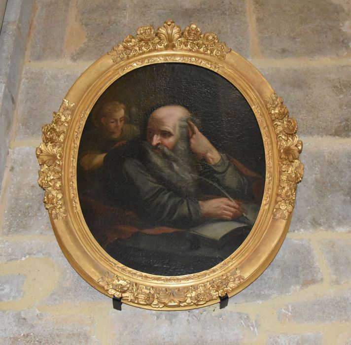 tableau (médaillon) : Saint Matthieu