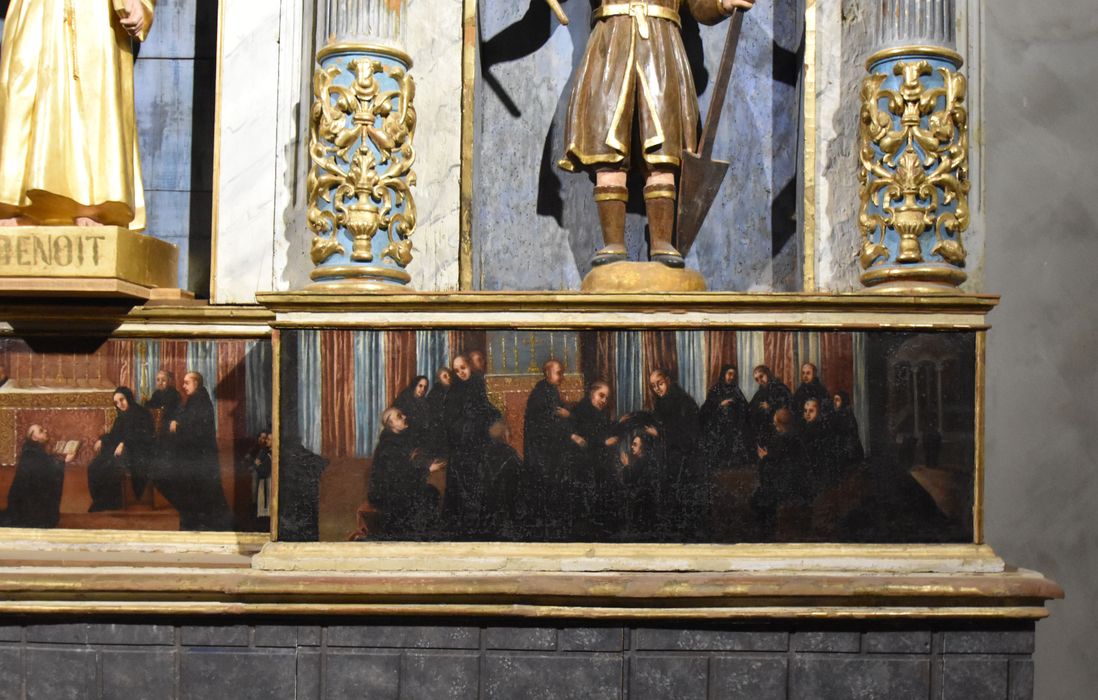 retable de saint Benoît, détail de la prédelle