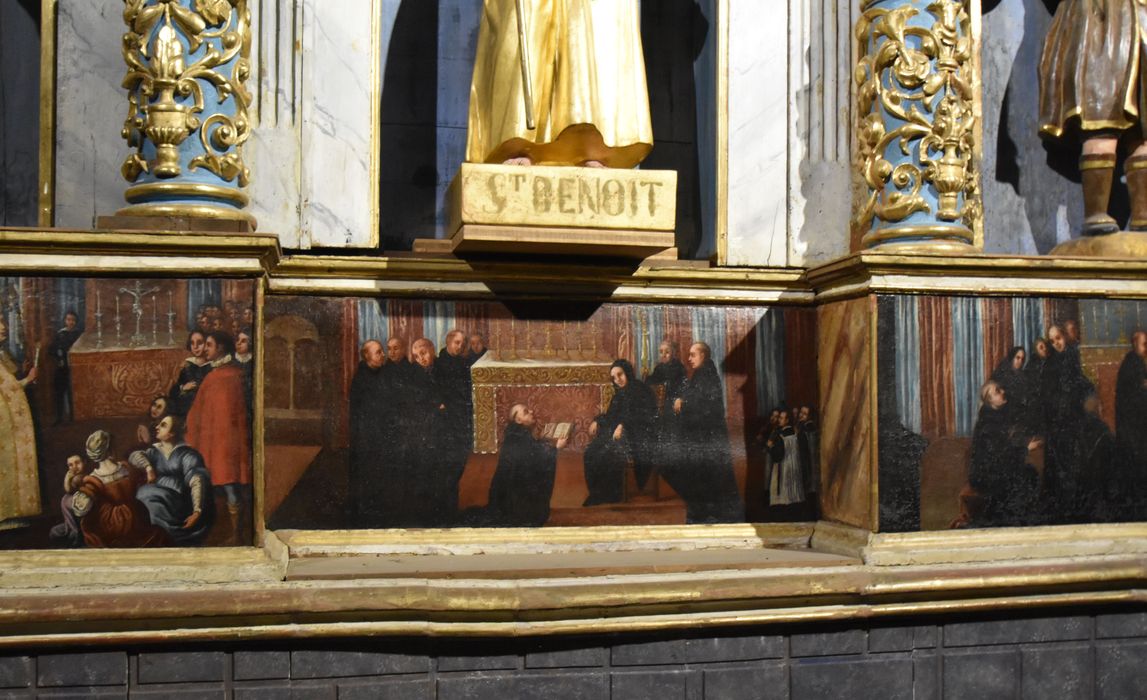 retable de saint Benoît, détail de la prédelle