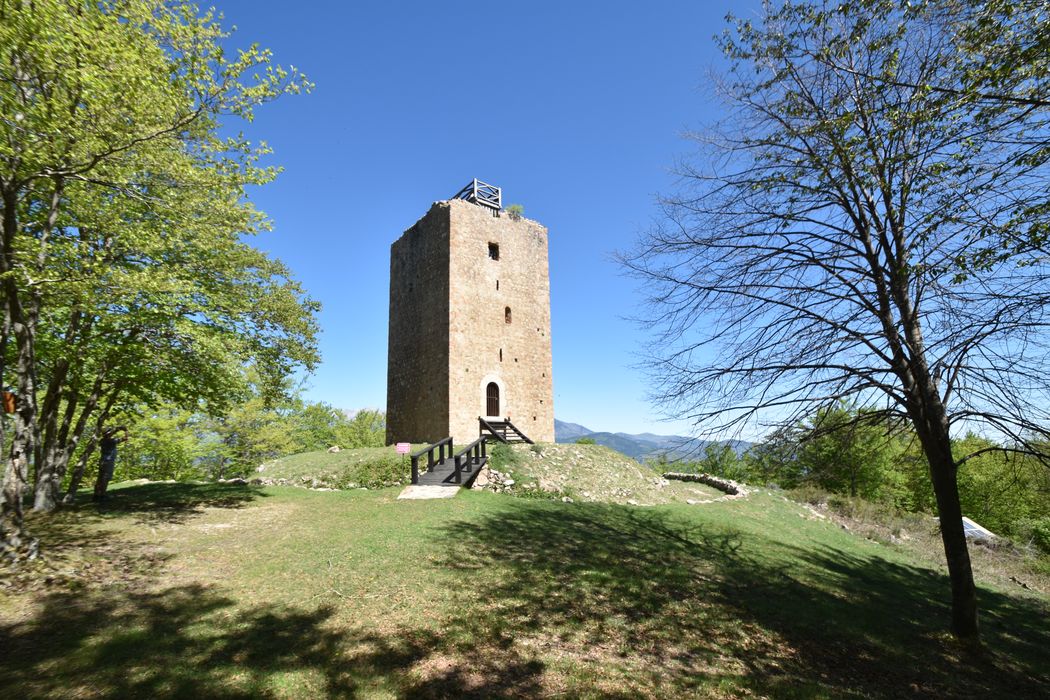 vue générale de la tour nord dans son environnement depuis le Sud