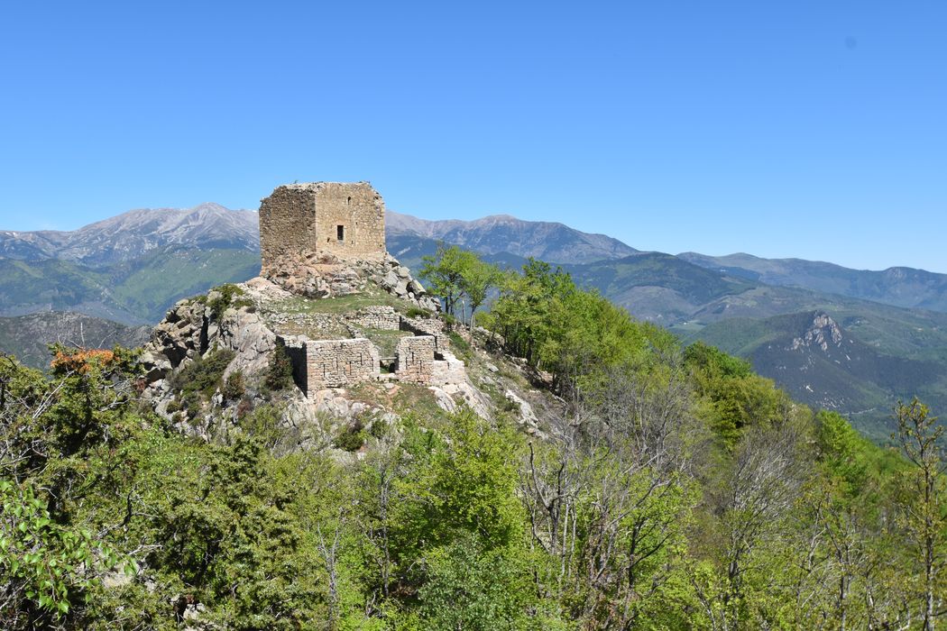 vue générale de la tour médiane dite Mitjana dans son environnement depuis la tour Sud