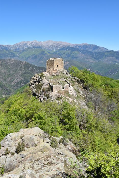 vue générale de la tour médiane dite Mitjana dans son environnement depuis la tour Sud