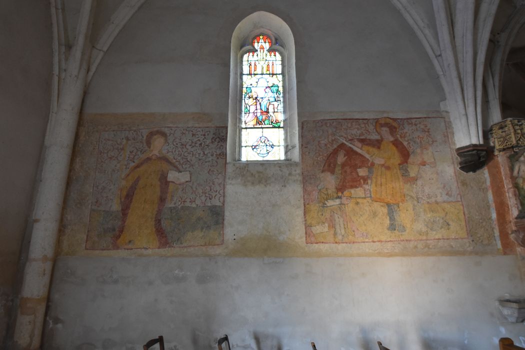 peintures monumentales, vue partielle : Sainte Catherine, Charité de saint Martin (la)