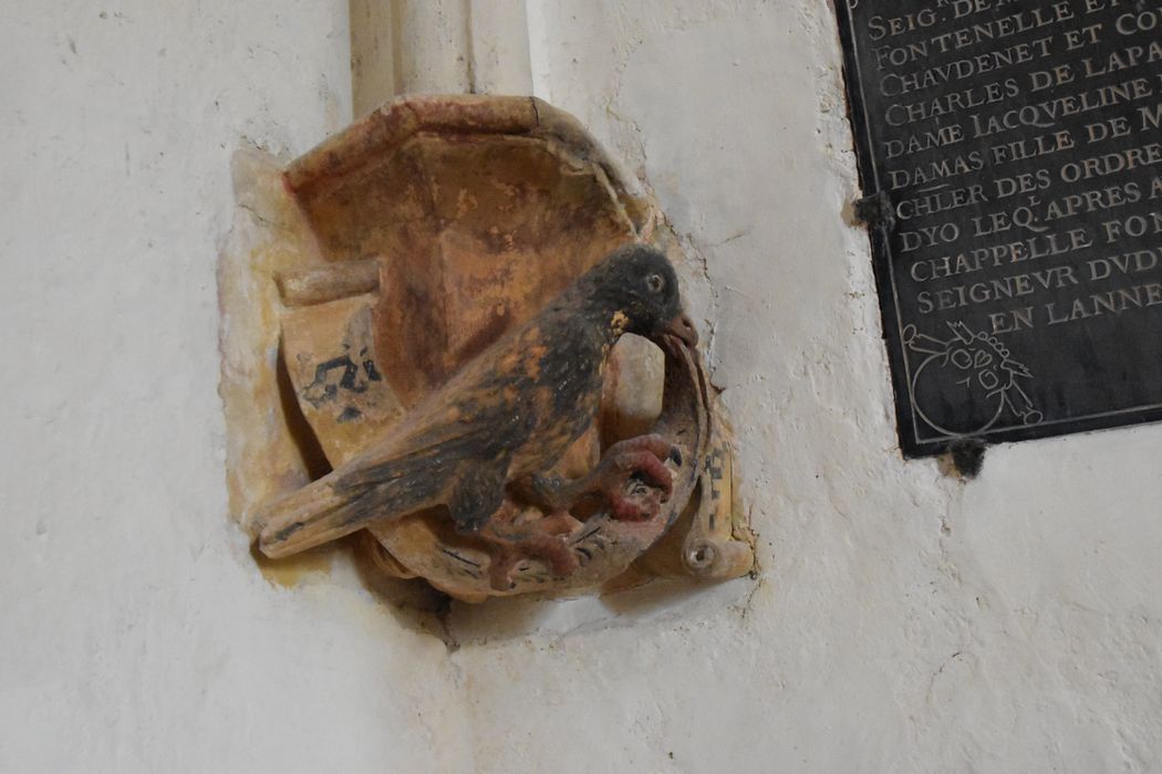 chapelle latérale nord, détail d’un cul de lampe