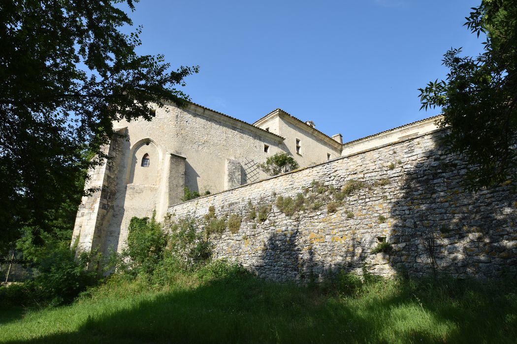 aile sud, extrémité est, façade nord, vue partielle