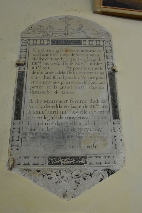 plaque funéraire de Louis de Viercy, bailly de Blandy - © Ministère de la Culture (France), Médiathèque du patrimoine et de la photographie, diffusion GrandPalaisRmn Photo