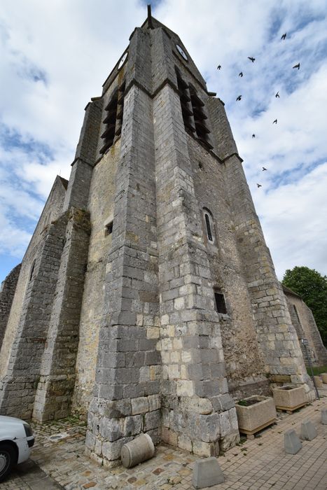 clocher, élévations ouest et sud