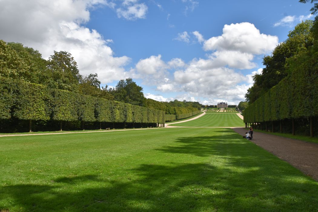 parc, grande perspective ouest en direction du château