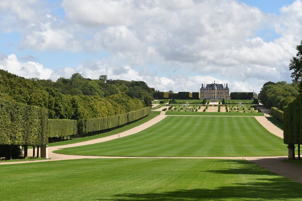 parc, grande perspective ouest en direction du château