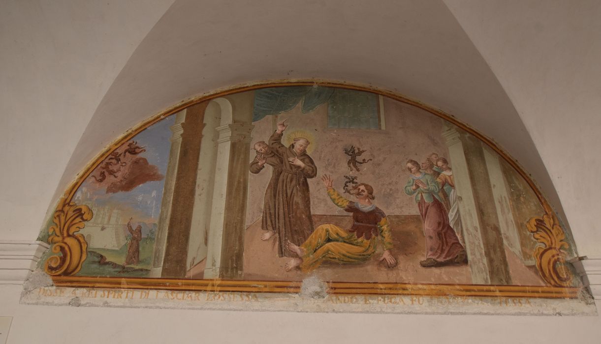 cloître, galerie sud, peinture monumentale : Exorcisme d’Arezzo