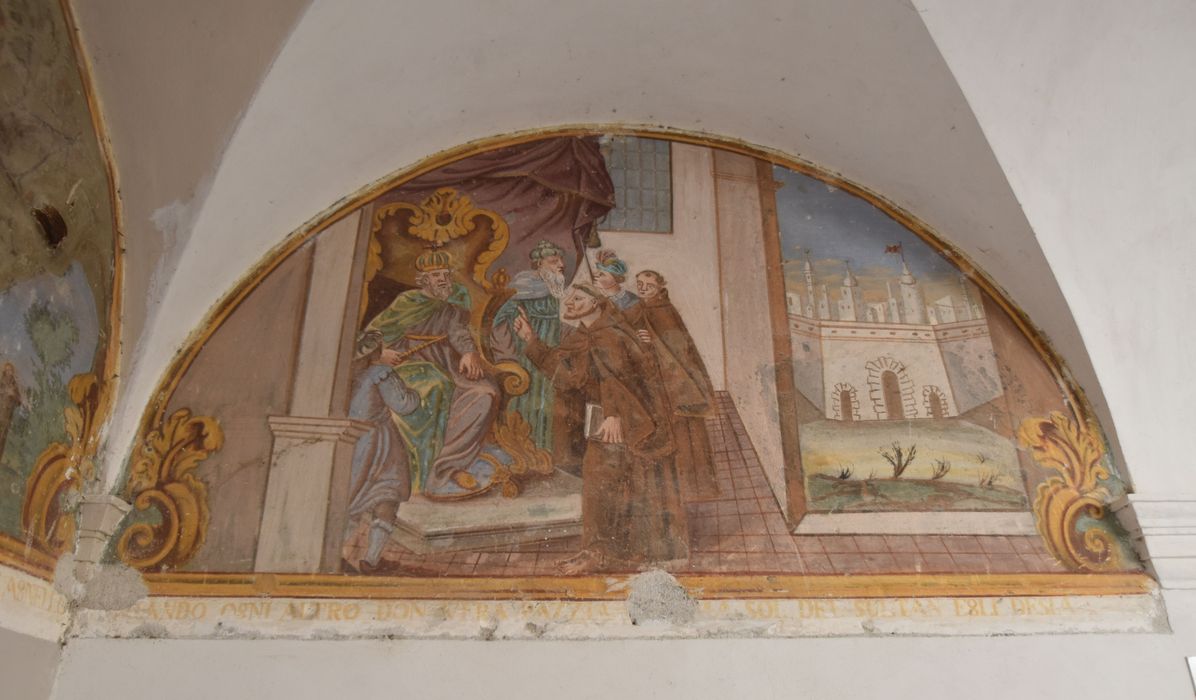 cloître, galerie sud, peinture monumentale : François et le sultan