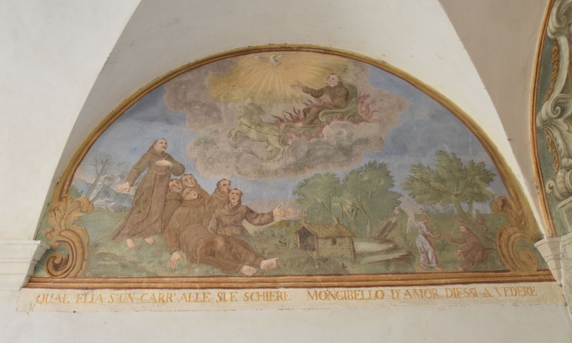 cloître, galerie nord, peinture monumentale : Référence à Elie