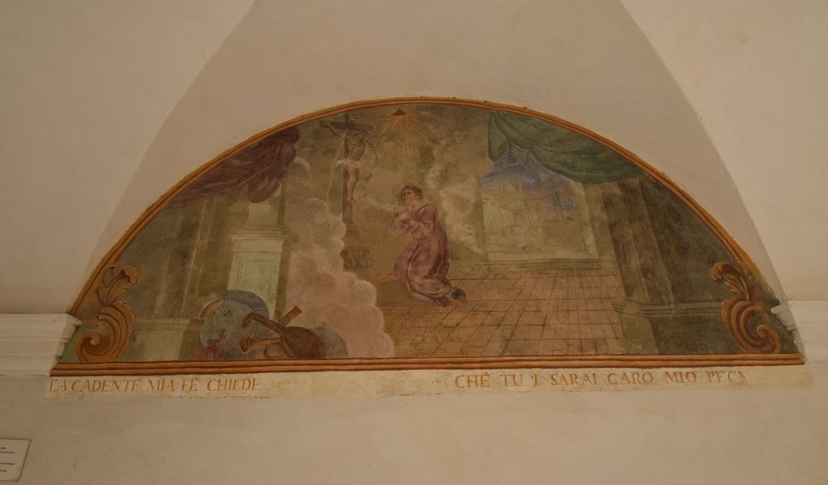 cloître, galerie nord, peinture monumentale : Appel de saint Damien