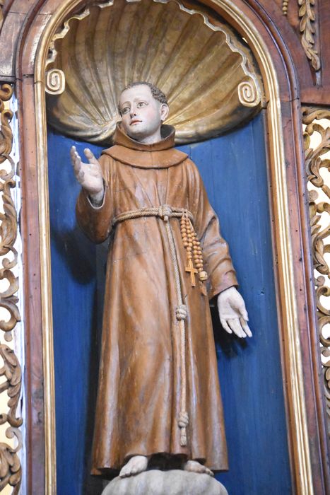 retable du maître-autel, statue : Saint Pascal Baylon