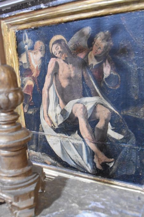 retable des Pastorelli : le Baptême du Christ, détail