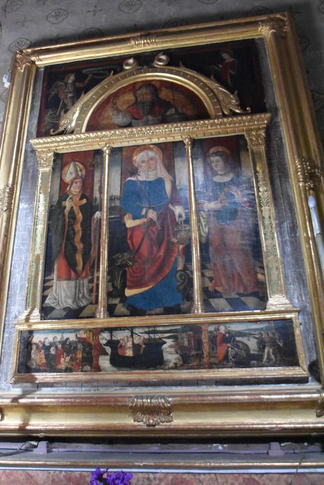 Retable de sainte Marthe, 4 chandeliers et canons d'autel