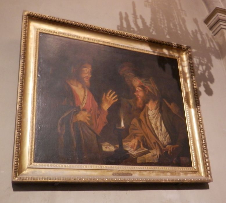 tableau : Jésus et un docteur (Nicodème) 