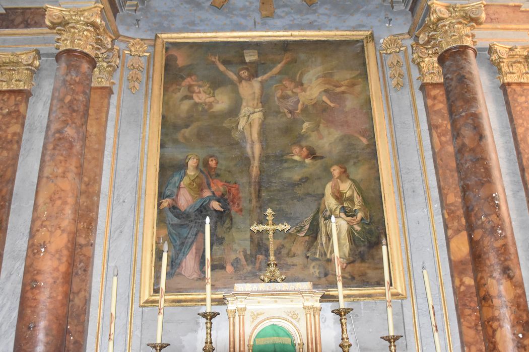 tableau : Crucifixion avec la Vierge saint Jean et sainte Marie-Madeleine