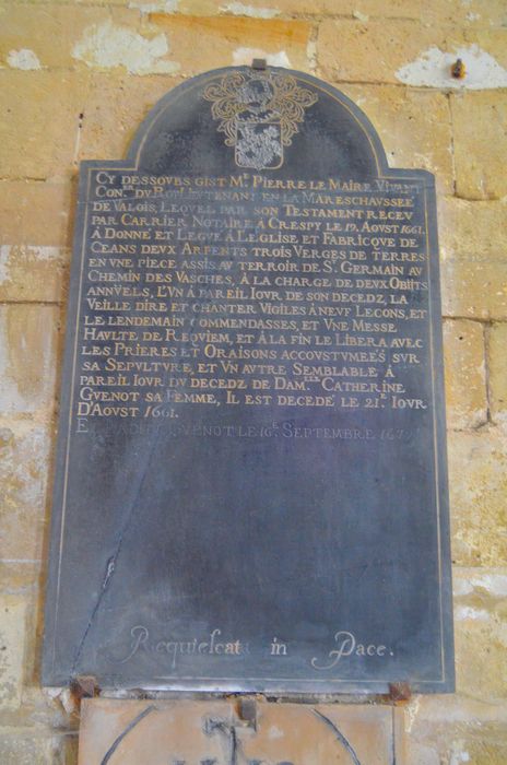 plaque commémorative de Pierre Le Maire