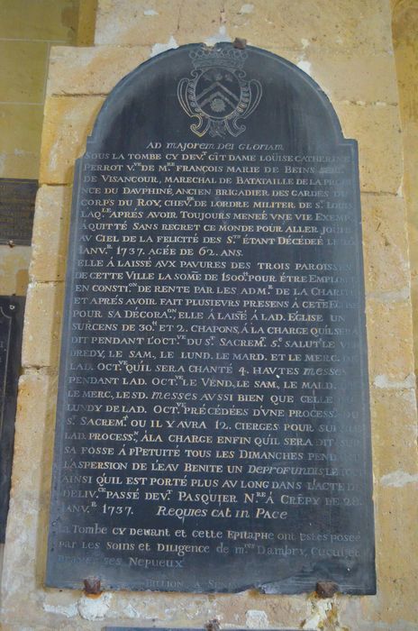 plaque funéraire de Louise Catherine Perrot