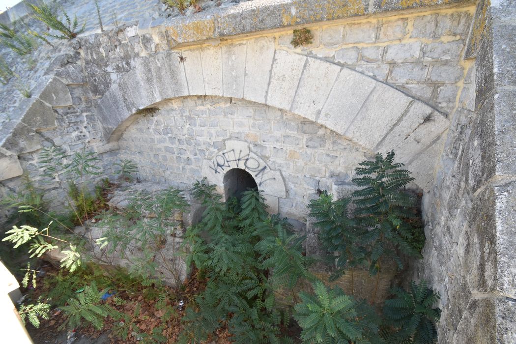 vue partielle des vestiges sur la rive droite du Rhône au droit de la rue Léon Blum