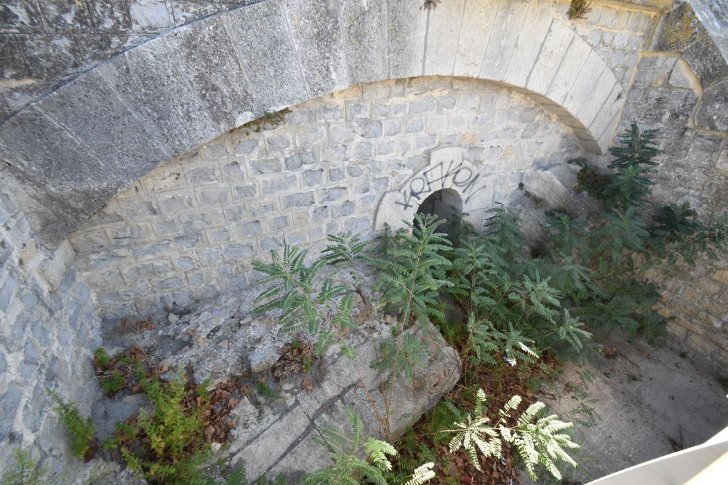 vue partielle des vestiges sur la rive droite du Rhône au droit de la rue Léon Blum