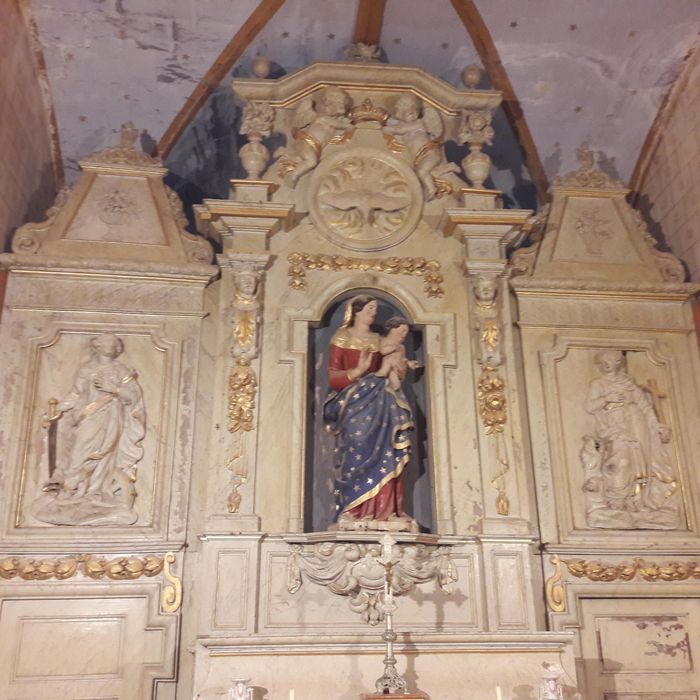 Retable, statue : Vierge à l'Enfant