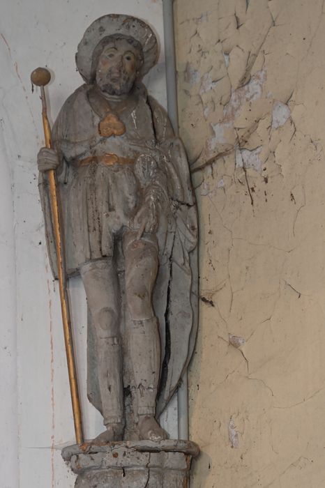 statue : Saint Roch en pèlerin