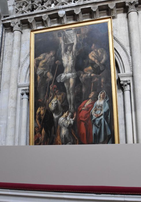 tableau : Christ en croix (le), vue partielle