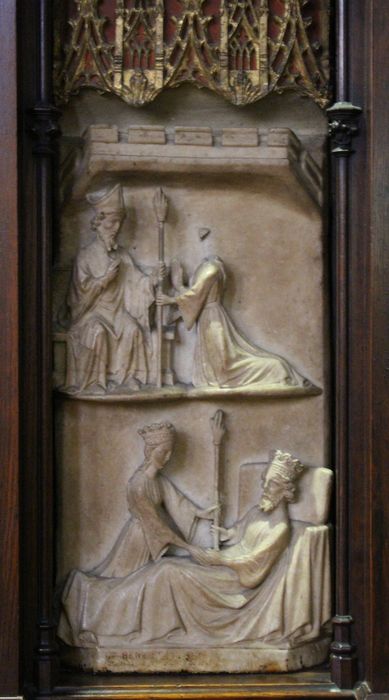 retable, détail d’un bas-relief : Scène de vie de saint Martial et de saint Seurin