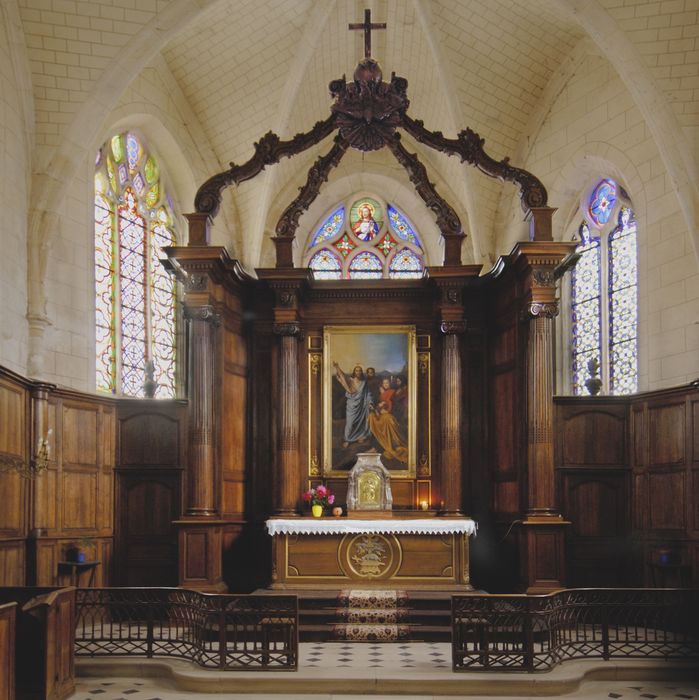 maître-autel, retable, tableau : Remise des clefs à saint Pierre