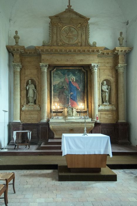 maître-autel, retable, tableau : Remise des clefs à saint Pierre