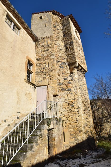 cour intérieure, tour à l’extrémité est, élévation ouest