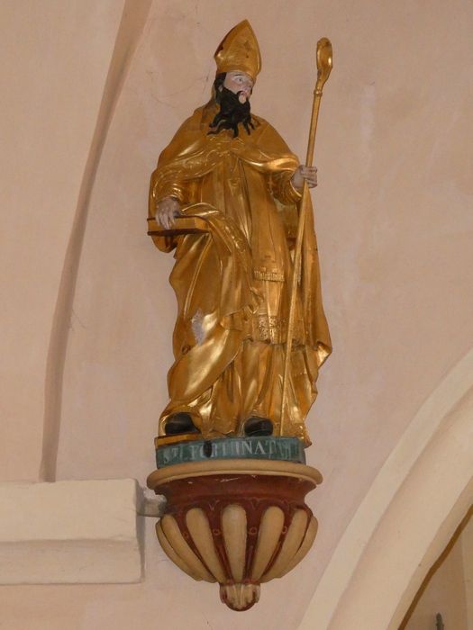 Statue et son culot : Saint Fortunat