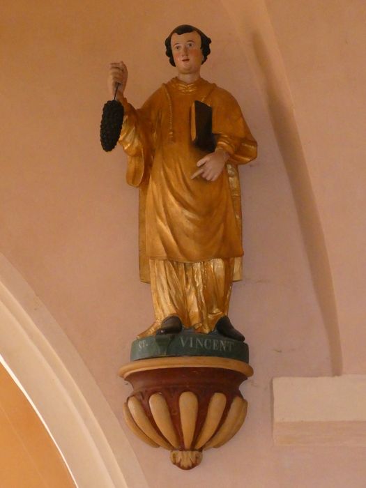 Statue et son culot : Saint Vincent