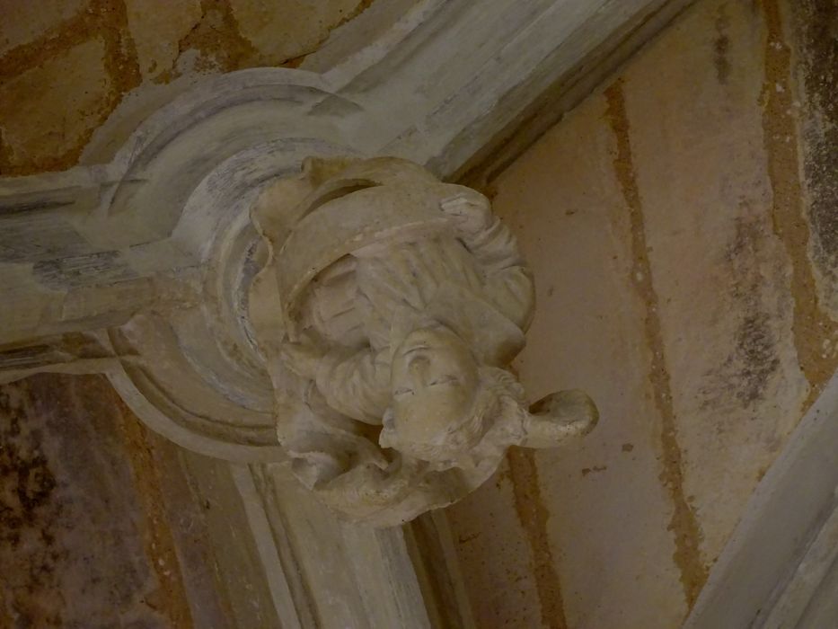 cloître, détail d’une clef de voûte