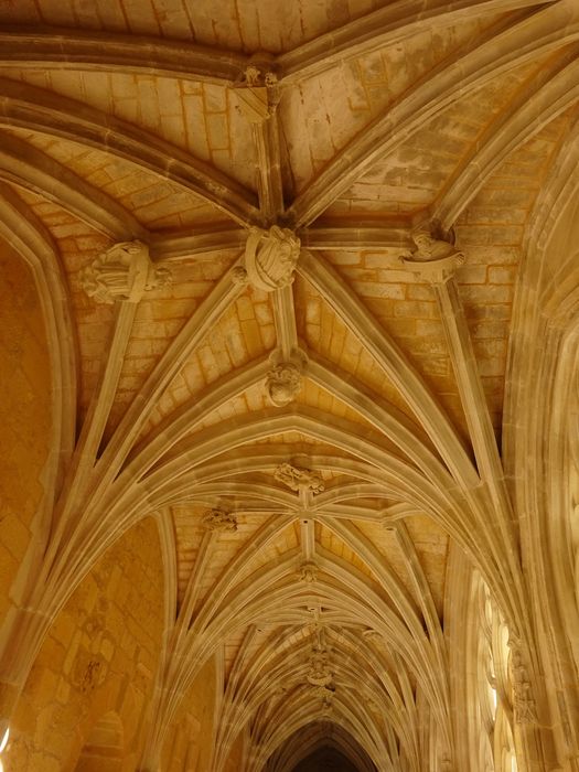 cloître, vue générale des voûtes d’une des galeries