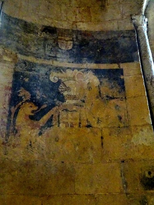 peinture monumentale de la chapelle nord (fragment d’une litre seigneuriale), détail