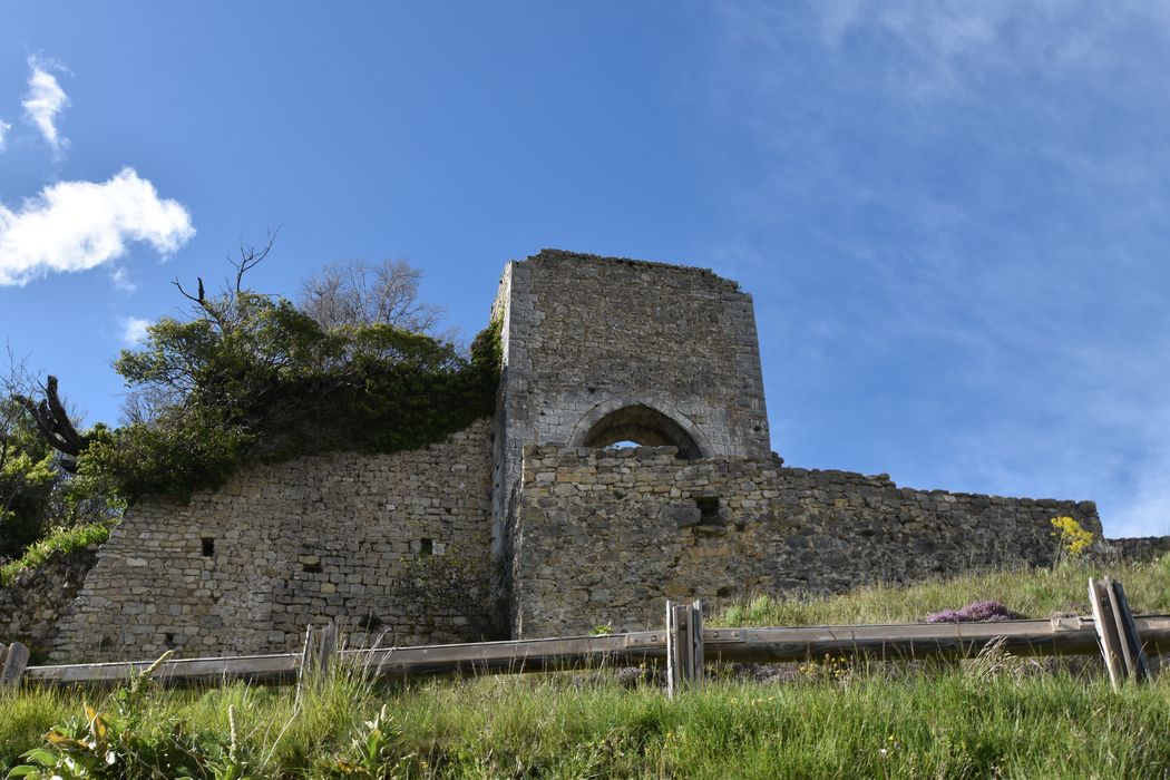 porte située à l’extrémité est, élévation sud, vue partielle