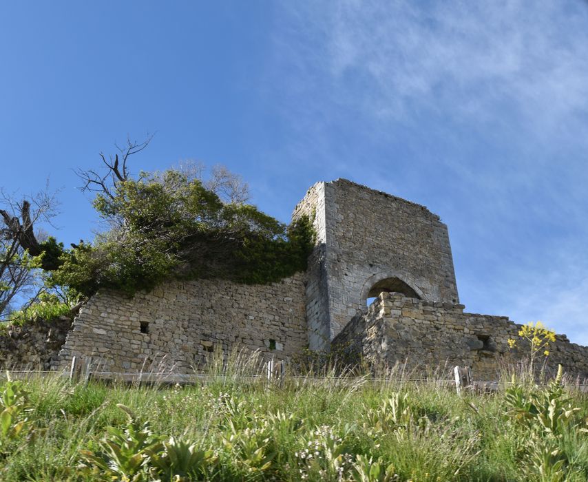 porte située à l’extrémité est, élévation sud, vue partielle