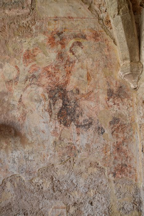 Cloître, galerie sud, peinture monumentale : Scène d’adoration (fragments)