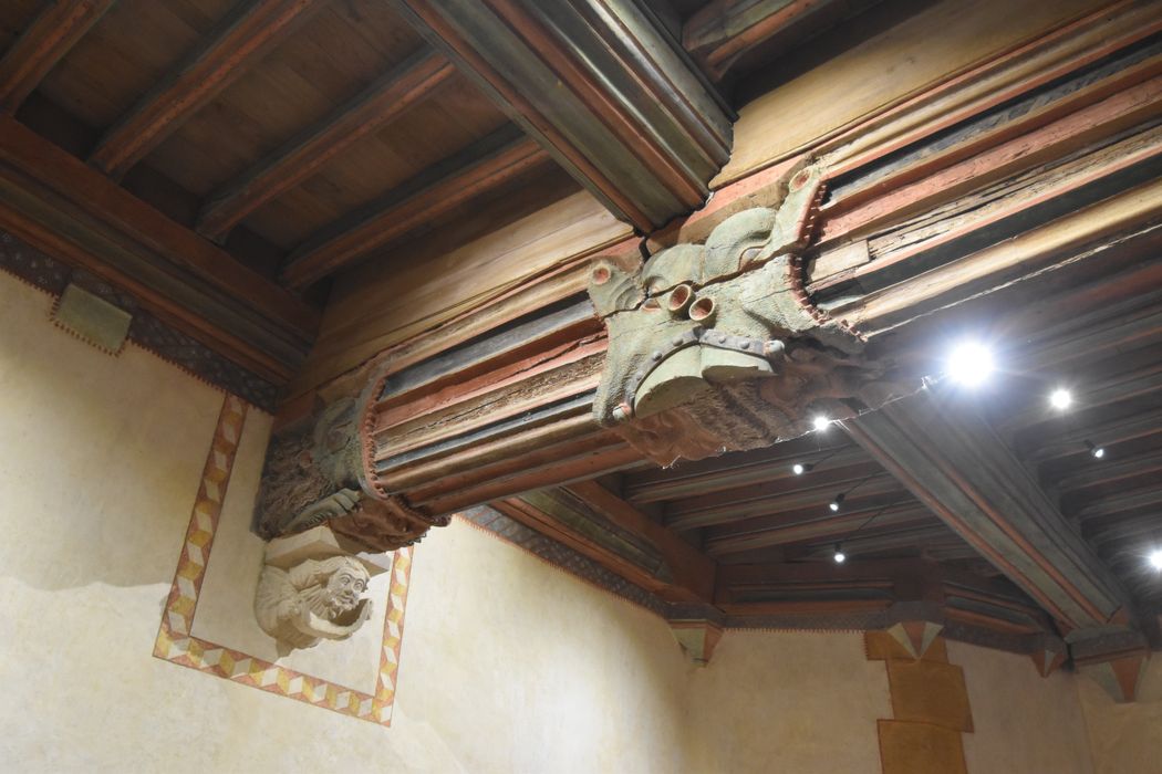 grande salle du rez-de-chaussée, détail du plafond