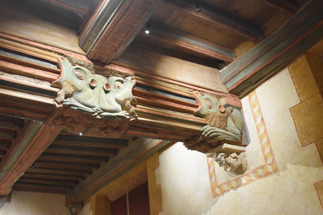 grande salle du rez-de-chaussée, détail du plafond