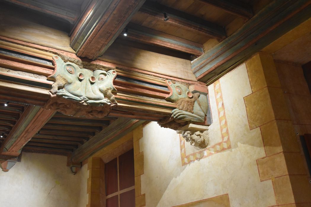 grande salle du rez-de-chaussée, détail du plafond