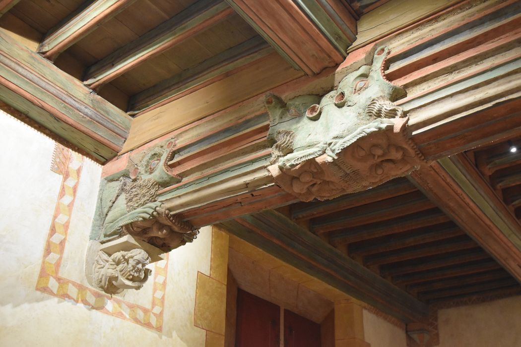 grande salle du rez-de-chaussée, détail du plafond